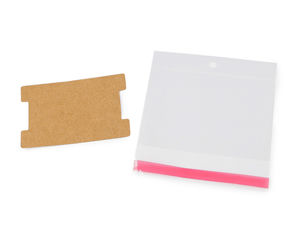 Premium Jewelry Display Cards with Self-Adhesive Euro Slot Hanging Bags (6.2 x 9.3 cm)