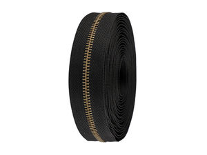 Premium No. 5 Continuous Metal Zipper by the Meter - Heavy-Duty Titanium Teeth for Bags, Outerwear, and Tents