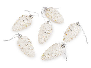 Elegant Christmas Pine Cone Hanging Ornaments - 6 cm Decorative Baubles