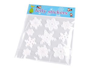 Reusable Christmas Gel Snowflake Window Clings - Adhesive-Free Holiday Decals for Windows, Glass, and Mirrors