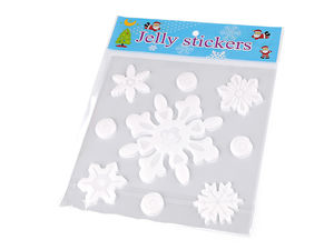 Reusable Christmas Gel Snowflake Window Clings - Adhesive-Free Holiday Decals for Windows, Glass, and Mirrors