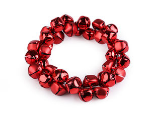 Premium Metal Jingle Bell Wreath (17 cm) - Matte & Glossy Festive Decor
