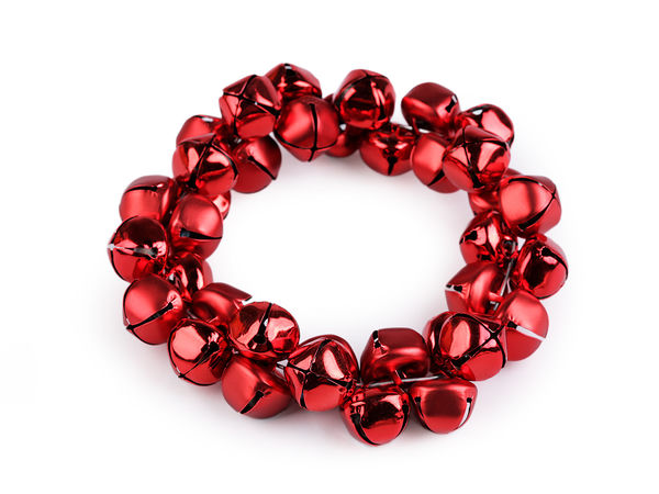 Premium Metal Jingle Bell Wreath (17 cm) - Matte & Glossy Festive Decor