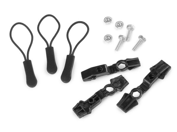 Universal Reusable Zipper Slider Repair Kit - Quick Fix Replacement Set for Plastic & Bone Zippers (Sizes #3, #5, #8) - Black
