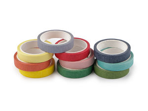 Premium Washi Paper Masking Tape Set (7mm x 3m, 10-Roll Pack) - Assorted Colors for Scrapbooking, Journaling, and DIY Crafts
