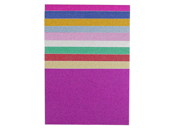 Premium Self-Adhesive Glitter Foil Sheets (10x15 cm, 10-Pack) – Assorted Sparkle Paper for DIY Crafts and Festive Decorations