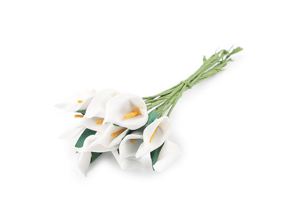 Premium Mini Artificial Foam Calla Lily Flowers on Flexible Wire for Crafts, Wedding Bouquets, and DIY Floral Decor