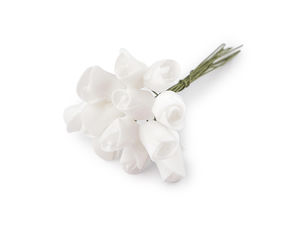 Premium Artificial Mini Foam Roses on Flexible Wire | Decorative Floral Picks for Wedding Bouquets, DIY Crafts, Wreaths & Flower Arrangements