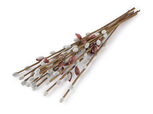 Artificial Twig Branches with Furry Catkin Buds - Flexible Bendable Floral Stem for Spring & Easter Wreaths