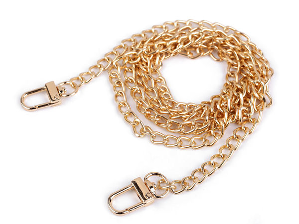 Premium Metal Handbag Chain Strap with Dual Lobster Clasps - 125cm x 6mm
