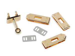 Premium Rotating Handbag Lock and Fastener Set for Purse and Bag Making (Fits 15mm Straps)
