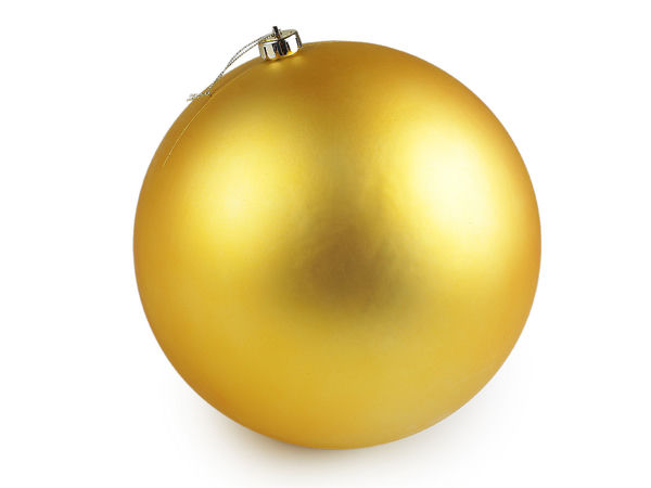 Oversized 25cm Gold Matt Christmas Bauble Ornament - Premium Giant Hanging Decoration for Retail Displays, Shop Windows, and Large Spaces