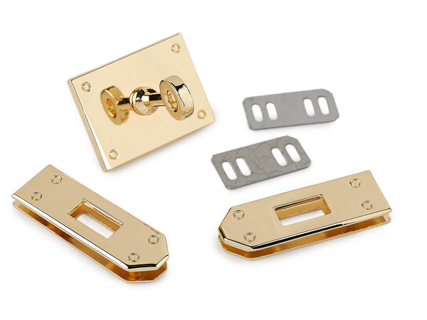 Luxury Rotating Handbag Clasp & Lock Set - Premium Hardware for Purse Making & DIY Bags