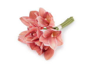 Premium Artificial Exotic Orchid Bunch - Elegant Faux Floral Stems for Home Decor and Arrangements