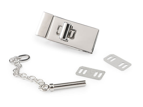Premium Metal Bag Fastener Set with Chain Link Closure | Elegant Handbag & Purse Lock for Flap Bags