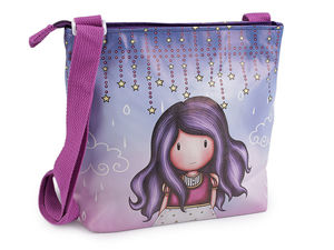Girls' Double-Sided Printed Crossbody Bag - Adjustable Shoulder Handbag, 23x22 cm