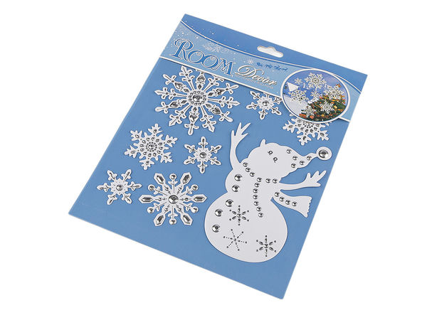 Premium 3D Christmas Window and Wall Stickers with Metallic Accents - Easy-Apply Textured Festive Decals