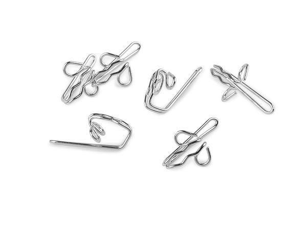 Premium Metal Curtain Hooks - Heavy-Duty Wear-Resistant Drapery Hooks, Nickel Finish