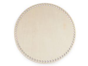 Premium Round Wooden Basket Base for Crochet and Crafting – 29cm Plywood Bottom with 72 Holes