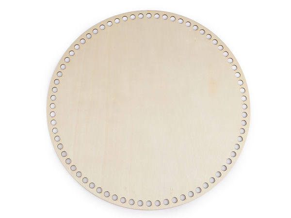Premium Round Wooden Basket Base for Crochet and Crafting – 29cm Plywood Bottom with 72 Holes