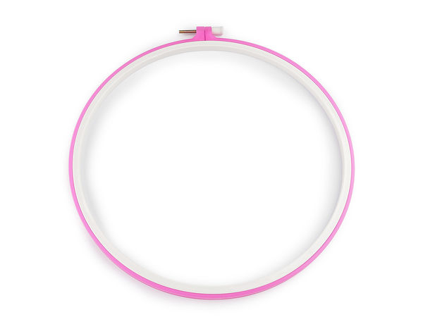 Premium Plastic Embroidery Hoop with Metal Tightening Screw for Needlework & Cross-Stitch