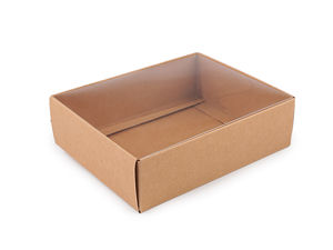 Premium Kraft Gift Box with Clear Window Lid - Natural Brown Eco-Friendly Presentation Box for Crafts, Favors, and Retail Packaging