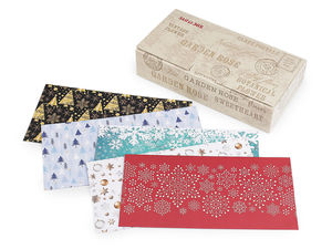 Christmas Money Envelopes DL 11x22 cm – Festive Cash & Gift Card Envelopes, Self-Adhesive Strip (100 Pack)