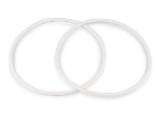 White Plastic Craft Rings for Dreamcatchers & Wind Chimes - Lightweight DIY Hoops (B-Grade, 21cm & 26cm)