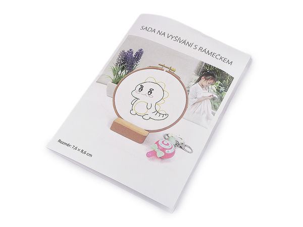 Premium Kids' Beginners Embroidery Kit with Hoop Frame - Pre-Printed Pattern Canvas & Colorful Floss DIY Needlework Craft Set