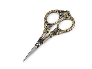 Vintage Brass Decorated Embroidery Scissors - Elegant Precision Detail Shears for Needlework, Sewing, and Papercraft