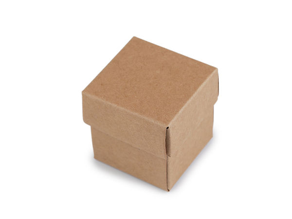 Mini Kraft Paper Jewelry Gift Box (4x4 cm) – Small Ring & Earring Presentation Box with Removable Foam Insert