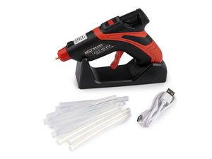 Professional Cordless Hot Melt Glue Gun - 7mm Mini Glue Gun with USB Charging Dock and 10 Glue Sticks for Crafts, DIY & Hobbies