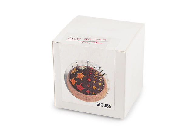 Premium Wooden-Base Needlepoint Embroidery Kit - Complete DIY Pincushion Craft Set