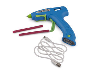 Rechargeable Cordless Hot Melt Glue Gun (7mm) with Stand & Glitter Glue Sticks