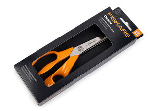 Fiskars Classic Orange Handle Tailor's Shears - Professional 21cm Stainless Steel Fabric Scissors