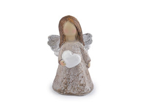 Elegant Taupe Decorative Angel Figurine - Versatile Craft Charm for Wreaths, Home Decor, and Sentimental Gifts