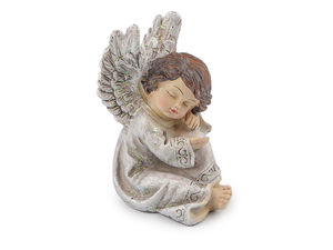 Elegant Decorative Angel Figurine - Handcrafted Style with Shimmering Glitter Details for Home Decor and Crafts