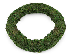 Premium Natural Moss Wreath (25cm) - Straw-Core Base for Rustic Home Decor, DIY Wreath Making, and Seasonal Table Centerpieces