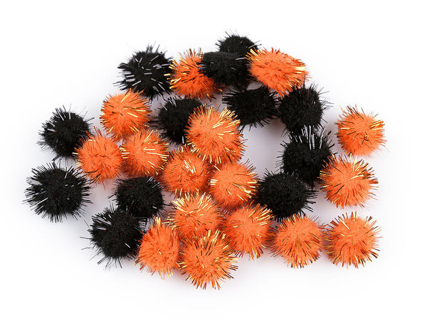 Metallic Lurex Shimmer Pom-Poms – 15mm Decorative Craft Mini Pom-Poms for DIY Projects, Holiday Décor, Apparel & Accessories (30-Pack)