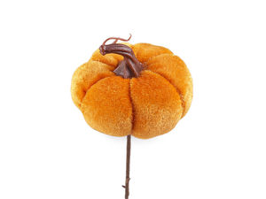 Premium Velvet Pumpkin Pick Stem for Autumn Wreaths and Floral Arrangements
