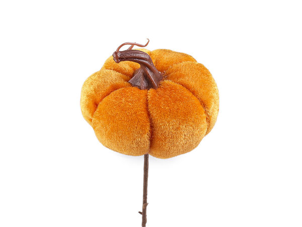 Premium Velvet Pumpkin Pick Stem for Autumn Wreaths and Floral Arrangements