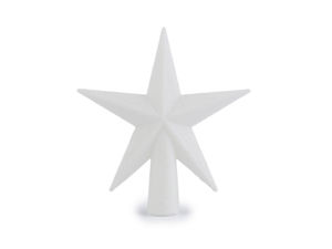 Cream Glitter Christmas Star Tree Topper - Elegant Holiday Decoration