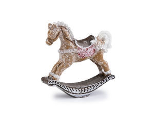 Gingerbread-Style Festive Holiday Ornaments – Miniature Christmas Train & Horse Figurines for Wreaths, Tabletop Displays, and Winter Crafting