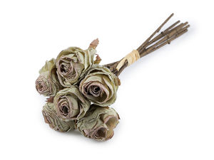 Premium Artificial Vintage Rose Bouquet – 6-Stem Faux Floral Bundle for Home Decor, Wreaths, and Crafts