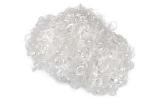 Classic White Curly Angel Wig - Premium Costume Wig with Elastic Mesh Cap for Parties & Carnivals