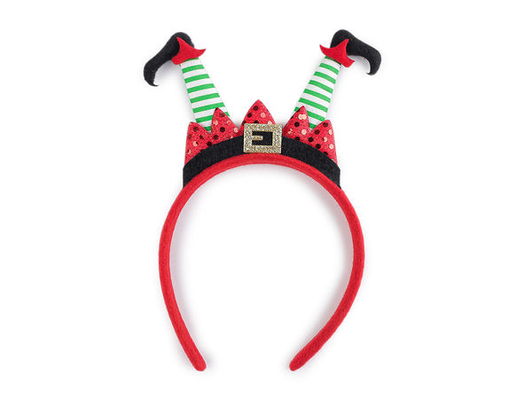 Elf Leg Christmas & Party Headband - Festive Holiday Hair Accessory for Celebrations & Photo Booths