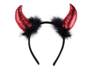 Premium Feathered Devil Horns Headband - Elegant Costume Accessory for Halloween, Carnival & Theme Parties