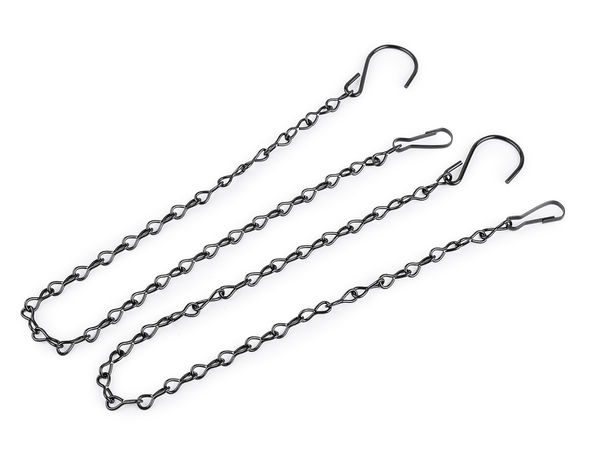 Premium Metal Hanging Chain with Hook and Carabiner - Heavy-Duty 50cm Utility Chain for Planters, Flower Pots, Lanterns, and Garden Decor