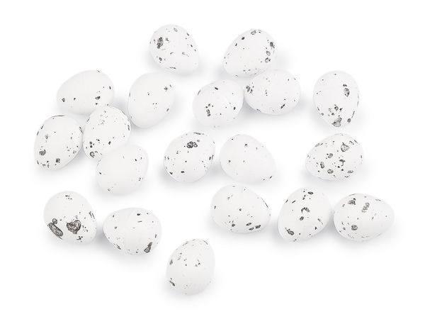 White Speckled Decorative Quail Eggs for Easter & Spring Crafts - 100-Piece Set in Jar