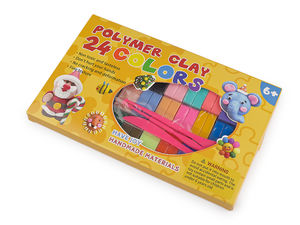 Premium Polymer Modeling Clay Set - 24 Assorted Colors (24x10g) with Sculpting Tools & Photo Instructions